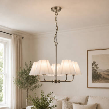 Image of Wisteria Violet  5 Light Multi Arm Ceiling Pendant Light