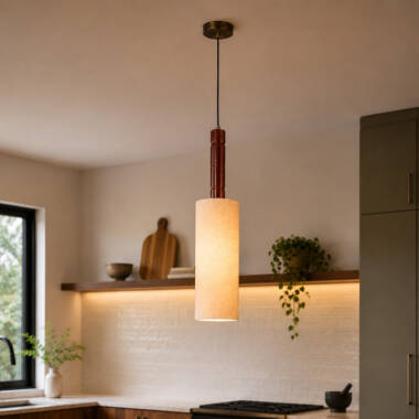Khudi & Khora Autumn Linen Ceiling Pendant Light