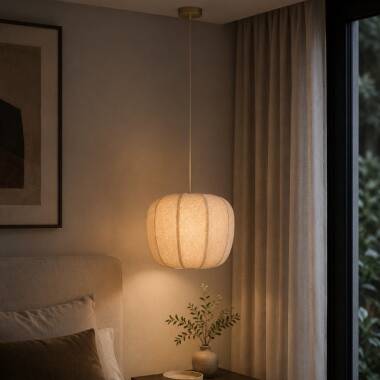 Khudi & Khora Ellie Linen Ceiling Pendant Light