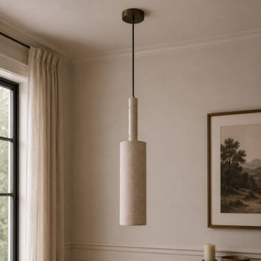 Khudi & Khora Autumn Linen Ceiling Pendant Light