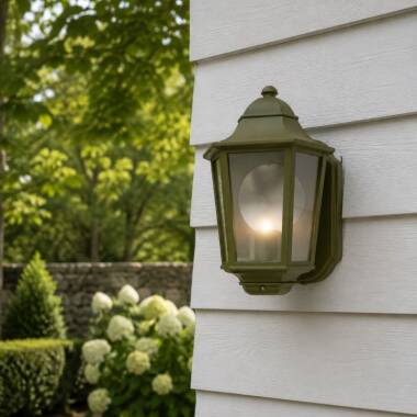Image of Edit Coastal Dunbar Half Lantern Outdoor Wall Light