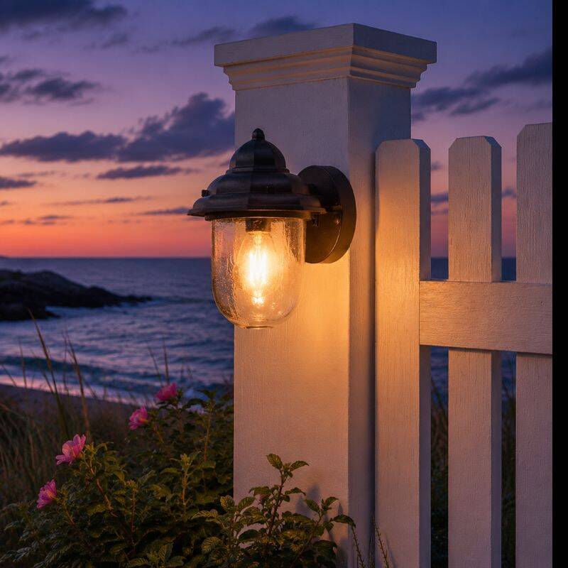 Image of Edit Coastal Crail Outdoor Lantern Wall Light