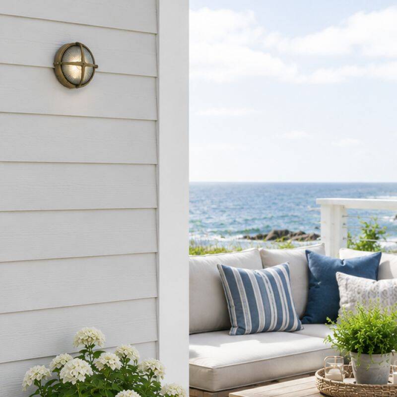 Image of Westport Coastal Oban Outdoor Flush Wall Light