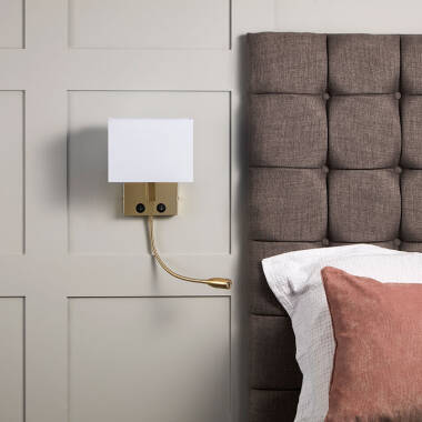 Image of Edit Waldorf Wall Light with LED Reading Light