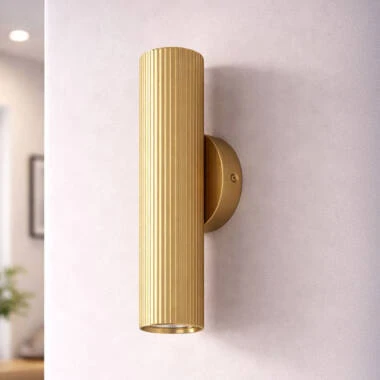 Image of Westport Silk Knurl Fluted 250 Up & Down Wall Light