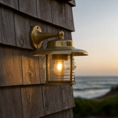 Image of Westport Coastal Nantucket Outdoor Hanging Lantern Wall Light