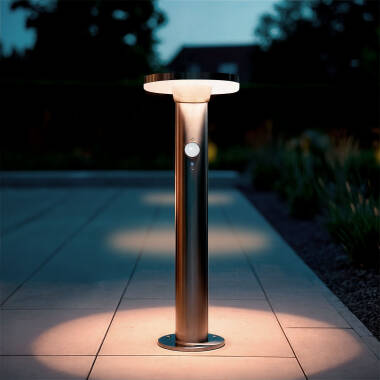 Image of Helios 6W Warm White Solar LED Post Light with PIR Sensor