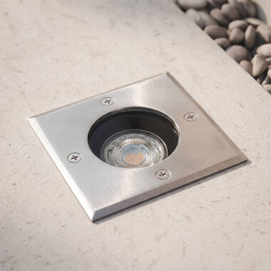Square Recessed Ground Light for GU10 Light Bulb
