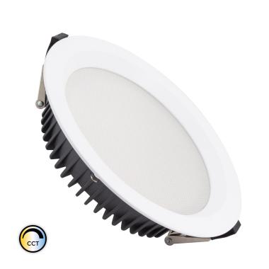 SAMSUNG New Aero Slim Round Microprismatic 40W Colour Selectable LED Downlight Cutout 200mm with LIFUD Driver